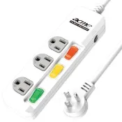 極致系列3切3座3P電源延長線1.2M/4尺(3組一對一獨立式開關L型插頭)