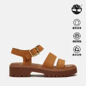 Timberland 女款小麥色Stone Street厚底後帶式涼鞋|A2EJM754
