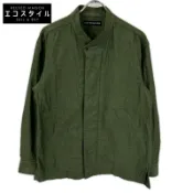 【DOKODEMO】三宅一生 男裝 16SS ME61FJ013 綠色無領長袖襯衫 3 碼 [二手]