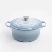 (店+)【HOLA】Le Creuset典藏圓鑄鐵鍋22cm-海岸藍