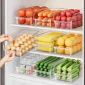 蔬菜收納盒 食品級抽屜式蔬菜收納盒整理儲物盒冷凍儲物盒冰箱收納盒