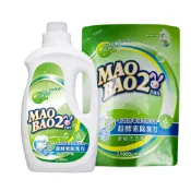 【蝦皮直營】毛寶兔 超酵素制臭抗菌防霉洗衣精 罐裝2000g/補充包1800g 溫和