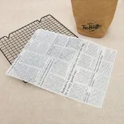 英文浪漫新聞包裝油紙25*35cm10入30元餅乾烘培襯墊包裝 ,牛軋糖包裝纸,手工皂包裝紙~