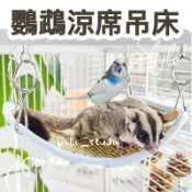 台灣出貨🍀鸚鵡涼席吊床 蜜袋鼯吊床 鞦韆 鸚鵡盪鞦韆 睡窩吊床 透氣涼墊 休息窩 休息檯 松鼠鞦韆 太平洋鸚鵡 和尚