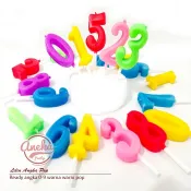 Lilin Kue Ulang Tahun Angka Pop Rainbow Warna Warni 1PCS
