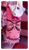 【買動漫】♥小花花日本精品♥日本大阪環球限定三麗鷗KITTY凱蒂貓大臉造型純棉帽連帽浴巾浪漫花邊居家游泳必備96806401