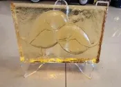 劉其偉 婆憂鳥 琉璃 浮雕 擺飾 壁掛裝飾～