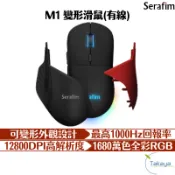 Serafim M1 變形滑鼠 辦公室 電競 滑鼠 自定義按鍵 DPI切換 RGB色彩 開賣囉