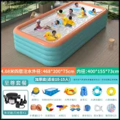 【免運】灣現/貨 兒童家用充氣游泳池嬰兒寶寶游泳桶加厚超大號成人大型折疊戲水池