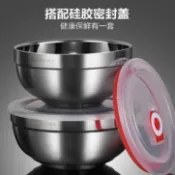 🍁不鏽鋼雙層隔熱碗🍁304不鏽鋼雙層碗 隔熱防燙 兒童碗 家用防摔 吃飯餐具 泡麪碗 帶蓋 保溫 保鮮 多種規格