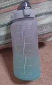 ╭✿㊣ 二手 磨砂款大容量 彈蓋漸層水壺 太空瓶 吸管刻度 運動水壺【2000cc】紀錄喝水好習慣 特價 $49 ㊣✿╮