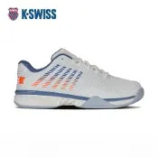 K-SWISS 透氣輕量網球鞋 HYPERCOURTEXPRESS22E 運動 匹克球 男鞋 白淺藍橘色 06806-139-W
