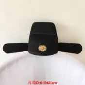 可開發票精選上新 明朝皇帝帽 龍帽 黑色官帽 漢服帽 古著服飾帽子 成人兒童狀元帽 可調整