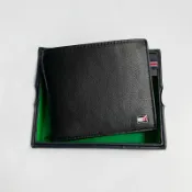 美國百分百【全新真品】Tommy Hilfiger 皮夾 相片夾 TH 短夾 錢包 卡夾 票夾 男夾 黑色 BP60