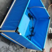 *帆布魚池養魚蓄水池防水布加厚刀刮布袋大型塑料水產養殖水箱專用-harly