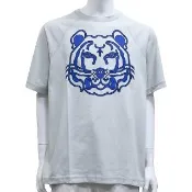【KENZO】KENZO 快樂老虎短袖T恤(男款/淺灰x藍)