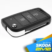 【2M2】2015 Skoda Fabia 斯柯達汽車 一鍵啟動 摺疊鑰匙 智能感應鑰匙 汽車鑰匙 新增拷貝