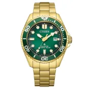 大高雄鐘錶城 CITIZEN 星辰錶 PROMASTER系列 BN0262-59W 200米光動能潛水時尚腕錶 綠金 40.6mm｜樂天領券現折★全館特惠中★指定刷卡回饋10%