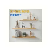 (店+)免運 墻上置物架 復古實木一字隔板 層板 層架 壁掛 原木不規則實木 客廳層書架 背景墻 居傢裝飾
