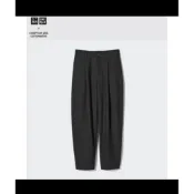 UNIQLO and COMPTOIR DES COTONNIERS  女裝 亞麻混紡打褶長褲 黑、藍、橘紅