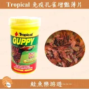 【鮭魚樂游遊】德比克 Tropical 免疫孔雀增艷薄片 浮性飼料 100ml 孔雀魚 燈魚 斑馬魚 小型魚慈鯛 鬥魚