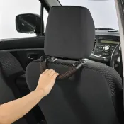 SFC【CD21】日本CARMATE 頭枕安全把手 汽車座椅頭枕用 (後座乘客老人小孩適用) 深咖啡色