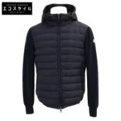 【DOKODEMO】Moncler B20919413000 MAGLIONE TRICOT CARDIGAN 針織/尼龍拼接連帽羽絨外套 M碼 [二手]