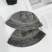 (店+)【carhartt】現貨 Carhartt WIP Bucket Hat 漁夫帽 水洗 炭黑 刺繡 遮陽帽 刷舊 牛仔