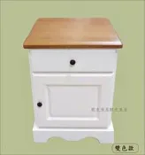 歐舍傢居】床頭櫃 客製顏色 鄉村風 實木 玫瑰花 白色 小熊 床邊櫃 邊桌 綠建材 原木 小茶几桌 床邊架 置物櫃