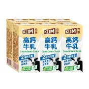 【KLIM 克寧】高鈣牛乳198mlx6入 保久乳 (維生素D、葉黃素、潔淨標章、八大不添加)