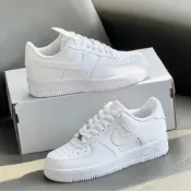 【日本代購】Nike Air Force 1 AF1 休閒鞋 白 淺灰 白灰勾 白底 黑勾 低筒 純白 情侶鞋