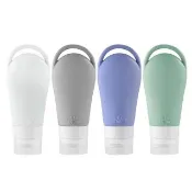 【SOTHING 向物】4入 90ml矽膠分裝瓶(旅行分裝瓶 旅行組 乳液瓶 沐浴瓶 軟管分裝瓶 擠壓瓶 盥洗用品)