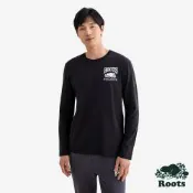 Roots男裝-MODERN CLASSIC 長袖上衣-石墨黑