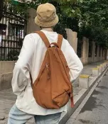 P10127 第二代 新款 韓國直送 拳擊造型 雙肩 水洗帆布後背包 書包 側肩背包 斜背包特價428元