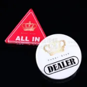 水晶DEALER 皇冠款DEALER ALL IN 德州撲克 亞克力莊碼 【青禾盛匯鋪】