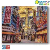 釘好內框🔥Manto【台灣製造】數字油畫｜大阪通天閣(4050)療癒填色本 成人塗鴉解壓套組 大人畫畫課 減壓生日禮物