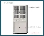 【辦公天地】3*6尺中二屜公文櫃、上玻璃/下鐵拉門二抽屜...新竹以北都會區免運費