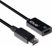 玉山最低比價網 [6美國直購] Club3D CAC-1080 DisplayPort DP 1.4 公 轉 HDMI 2.0b 母 轉接線-約19cm HDR Active Adapter M/F Club 3D