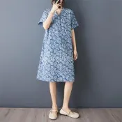 [韓國K.W.]韓國空運薄丹寧粉紅蕾絲寬鬆牛仔拼接背心洋裝(小香風/輕量涼感/背心裙/休閒/日系/通勤/渡假)