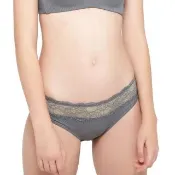 【pierre cardin 皮爾卡登女性內衣】任選_蕾絲羅紋彈性低腰內褲(單件_DGY深灰)
