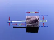 百葉打磨頭 百葉輪 砂紙輪 拋光輪 活柄葉輪 千葉輪 柄3mm*20MM w1014-0328[365979] 