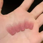 雲渡小鋪 【滿300起送】草莓酸砂糖|實拍砂糖粉漸變草莓蜜桃可愛手工穿戴甲(輕微掉渣)