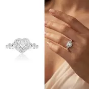 【AURORA 歐羅拉】GIA 50分F color心形天然真鑽18K金鑽戒 心願