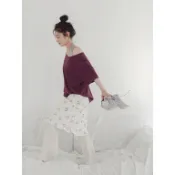Codibook｜韓國 DAILYJOU 蕾絲荷葉邊玫瑰漸層及膝裙［預購］裙子 女裝