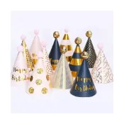 (店+)PARTIDO  燙金生日派對帽1頂生日帽 派對帽 慶生帽 生日派對 生日髮箍 派對道具 拍照道具 生日佈置 週歲佈置