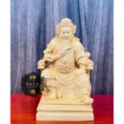 【神佛佛具】3寸6原木關聖帝君 關公 關聖帝君 文衡聖帝 小神尊 黃楊木