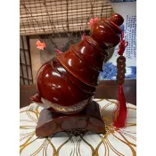 【香川家居】高雄展示廳《 聚寶型大筆+送開光五帝錢+龍銀 》樟木聚寶盆 文昌筆 大筆進財 偏財 可收納  財位 存錢筒