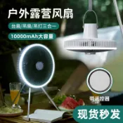 林之舍家居 新品F2多功能三腳架風扇戶外露營風扇LED燈吊扇可定時可遙控「限時特惠」