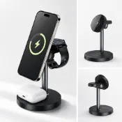 (店+)【EPTECH】三合一無線充電座 辦公桌手機磁吸架 輕量化設計 輕巧便利快充型