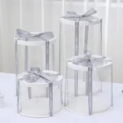 【台灣現貨】當天下單當天出貨 圓形蛋糕盒 塑膠蛋糕盒 厚款 生日蛋糕盒 透明盒 包裝盒 禮物盒 韓式包裝 雙層蛋糕盒